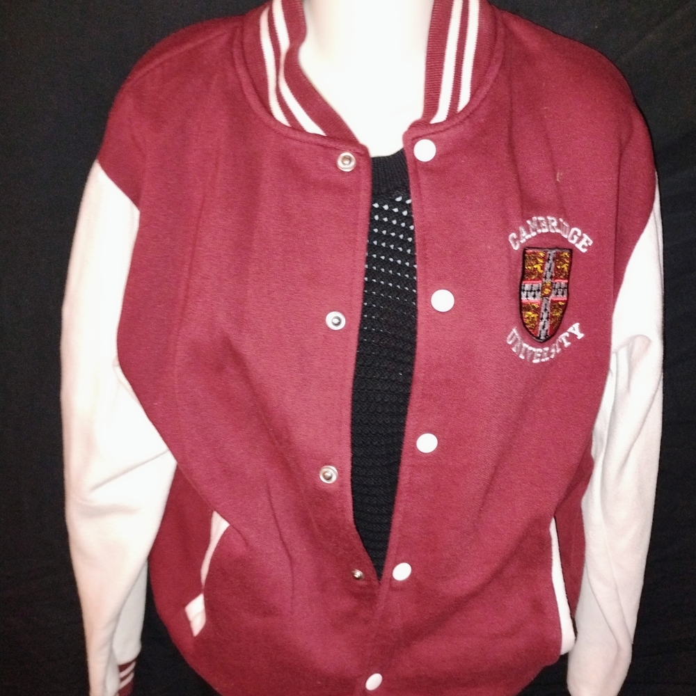 Cambridge University Women's Varsity Jacket - Red and White
